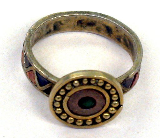 Silver Ring with Inlays