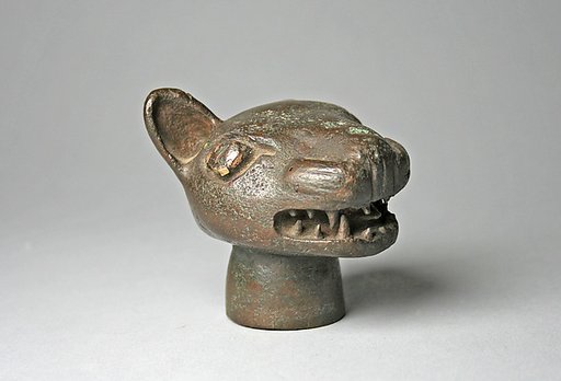 Bronze Mace Head in Feline Form