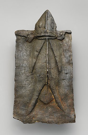 Plaque with mudfish