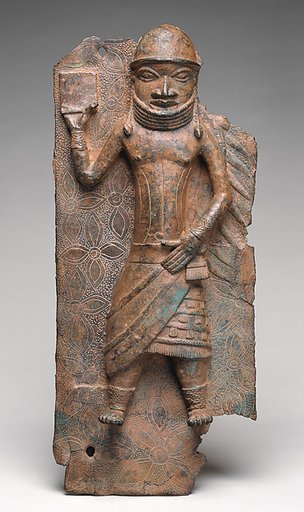 Plaque with Court Official Holding a Protective Amulet