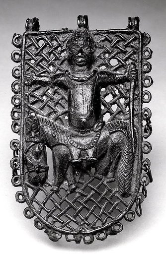 Waist pendant with equestrian figure