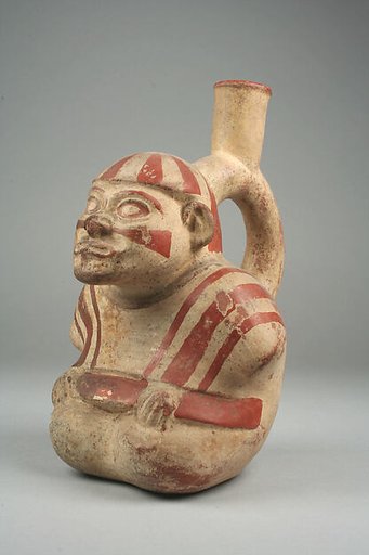 Figure Stirrup Spout Jar