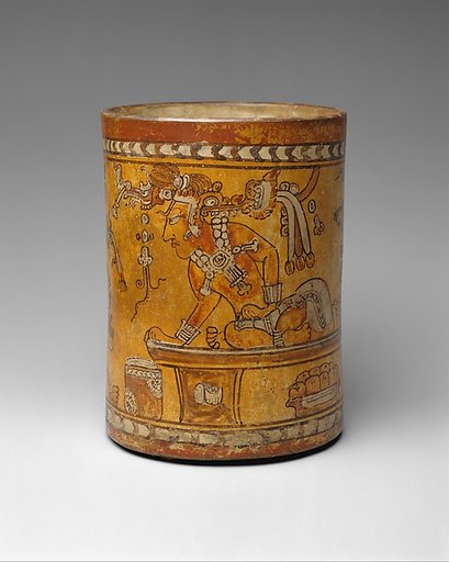 Vessel with throne scene