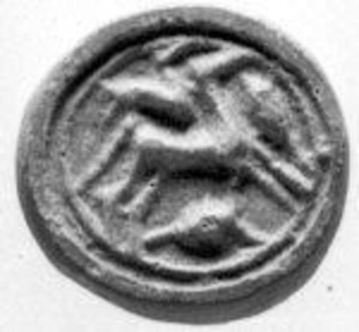 Stamp seal (grooved oval conoid) with animals
