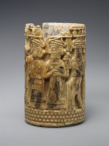 Cylinder with a ritual scene