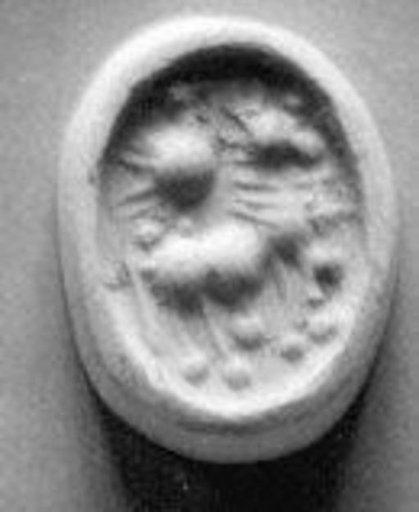 Stamp seal (ovoid) with animals