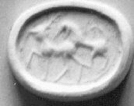 Stamp seal (scarab) with animal contest