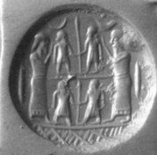 Stamp seal (conoid) with cultic scene