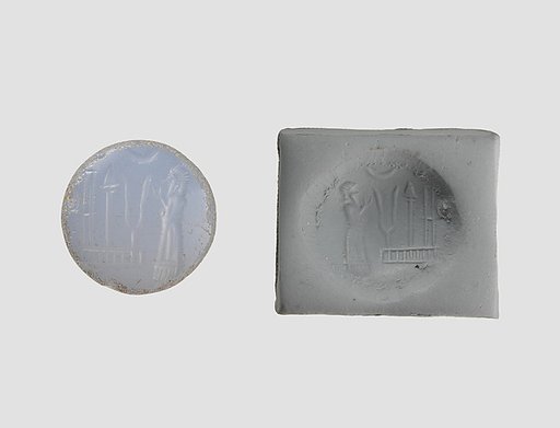 Stamp seal (conoid) with cultic scene