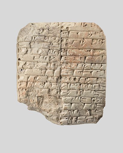 Cuneiform tablet: account text concerning bitumen, Quradum archive