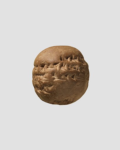 Inscribed clay ball