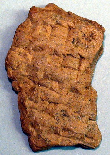 Cuneiform tablet: fragment of the witness list of a contract (?)