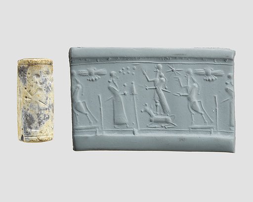Cylinder seal with cultic scene