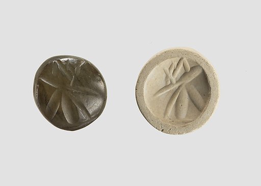 Stamp seal (conoid) with divine being