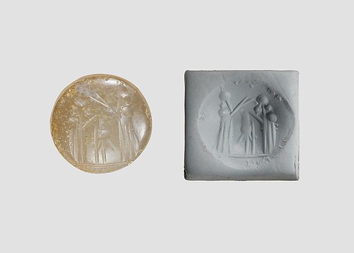 Stamp seal (conoid) with cultic scene