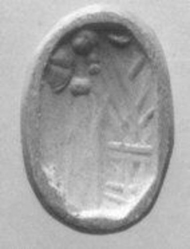 Stamp seal (octagonal pyramid) with cultic scene