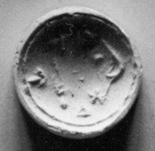 Double convex discoid (bulla) seal engraved on two faces