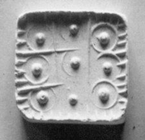 Ridge-handled thin rectangular plaque seal