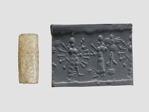 Cylinder seal with cultic scene