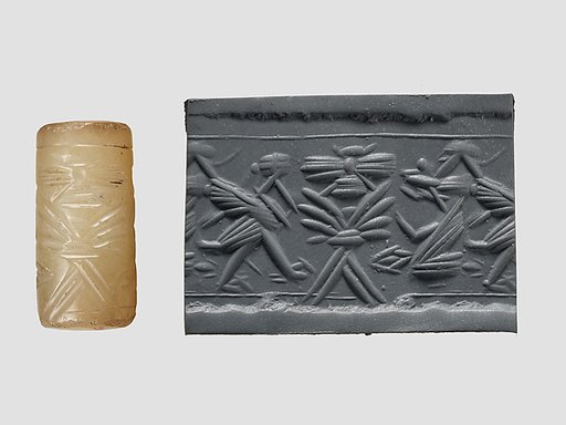 Cylinder seal with cultic scene