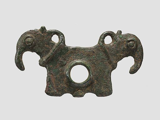 Horse bit cheekpiece in form of addorsed bird heads
