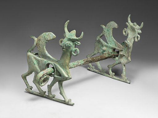 Horse bit with cheekpieces in form of a winged sphinx
