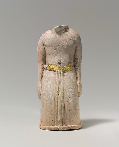 Furniture element: kneeling male figure