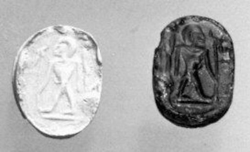 Stamp seal (scarab) with anthropomorphic figure