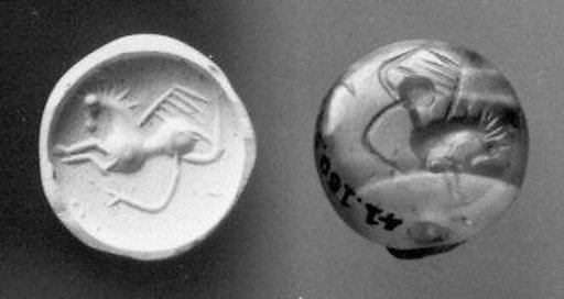 Stamp seal (scaraboid) with monster