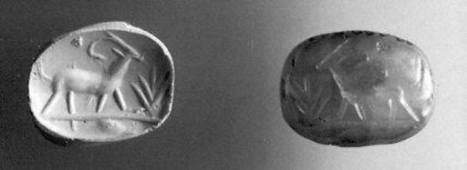 Stamp seal (scaraboid with pointed top) with animal