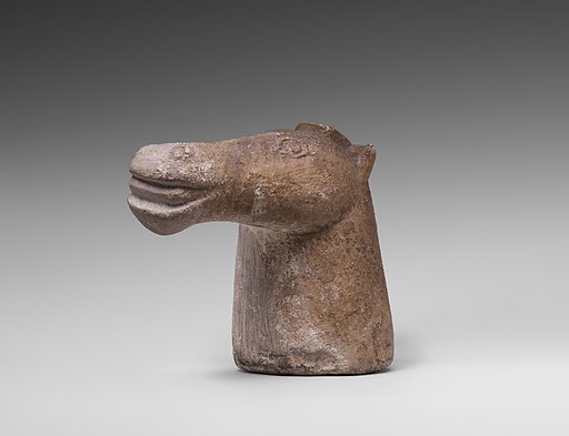 Horse head, possibly head of a scepter