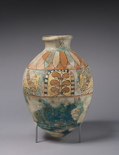 Jar with winged bulls flanking palmettes