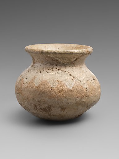 Jar with geometric decoration