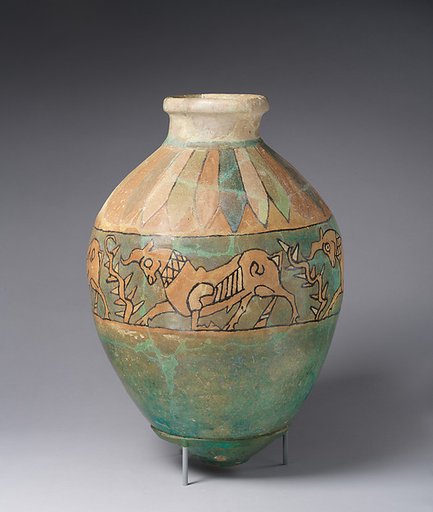 Jar with a frieze of bulls