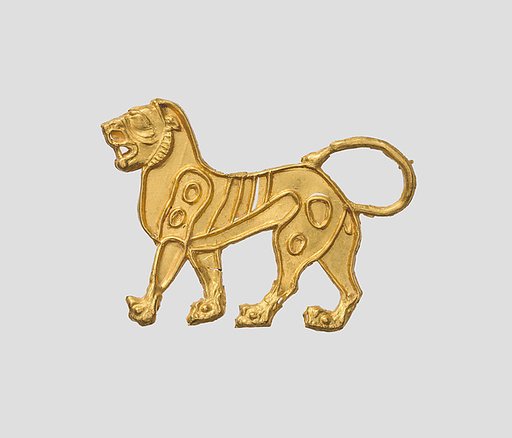 Applique in the shape of a lion