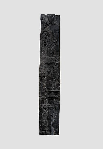 Plaque with tribute bearers