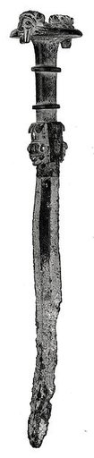 Sword with figures on handle