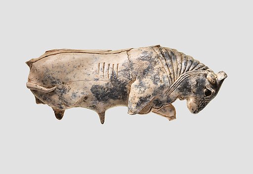 Openwork furniture plaque with bull