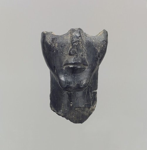 Lower half of a human head in the round