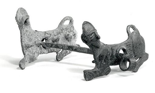 Horse bit with cheekpieces in form of a sphinx