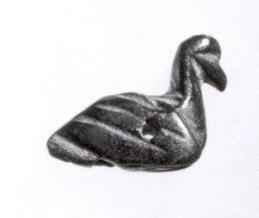 Stamp seal (duck-shaped) with geometric design