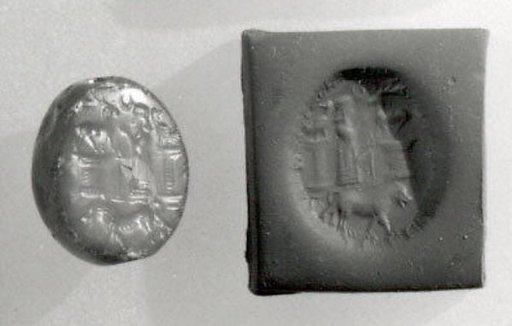 Stamp seal (ovoid) with cultic scene