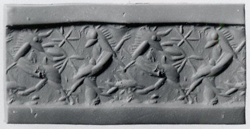 Cylinder seal with monster contest scene