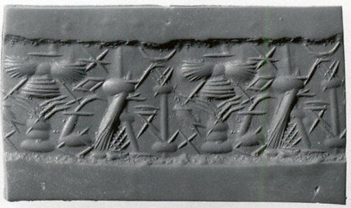 Cylinder seal with cultic scene