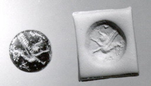 Stamp-cylinder seal (with loop handle) with monsters