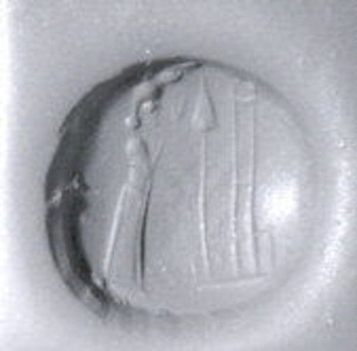 Stamp seal (conoid) with cultic scene and divine beings