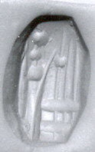 Stamp seal (octagonal pyramid) with cultic scene