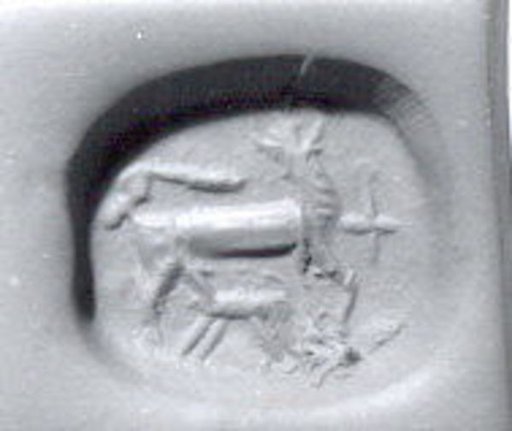 Stamp seal (scaraboid) with animals