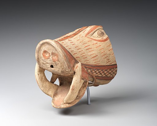 Vessel fragment in the form of a boar's head