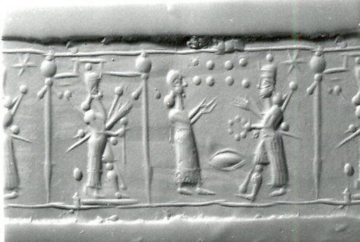 Cylinder seal with cultic scene